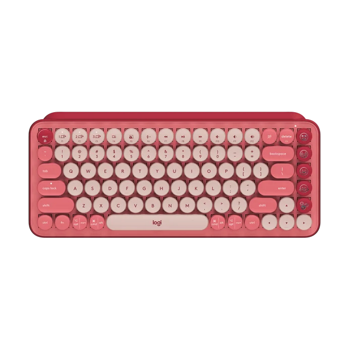 Tastatură logitech pop keys, fără fir, roz LOGITECH la pret 2459.00 lei ...